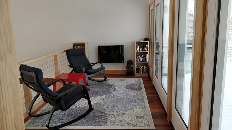 Reading Loft with fireplace