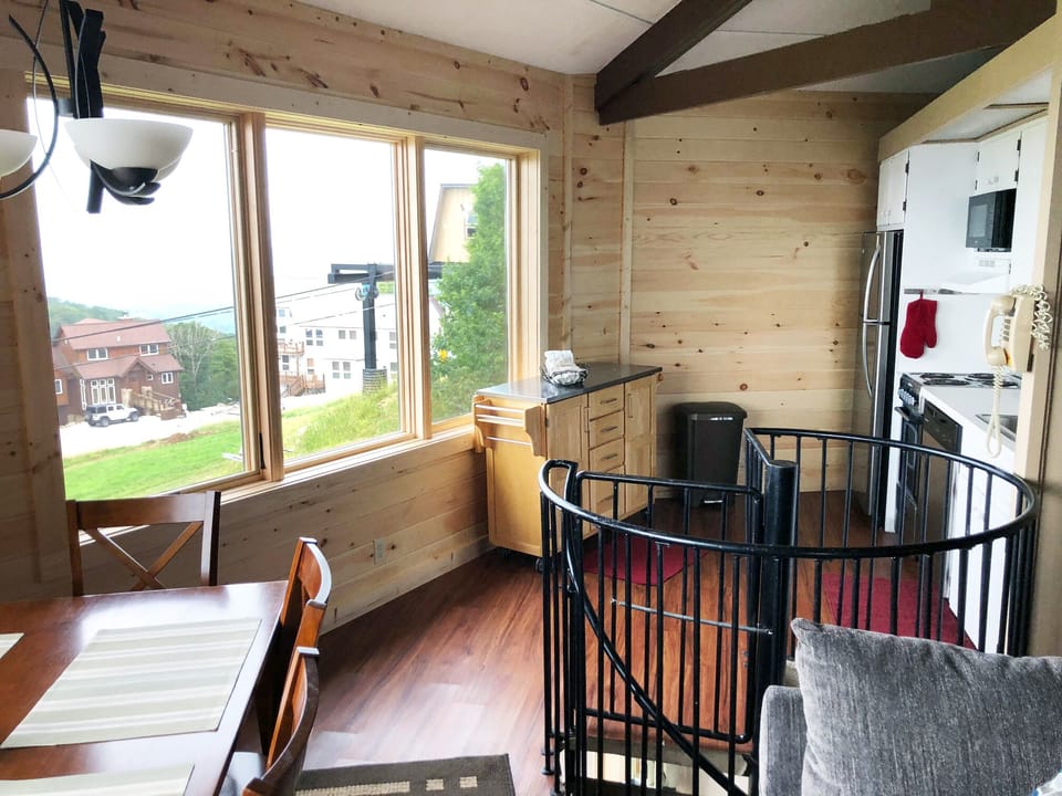 View of the chair lift from main room