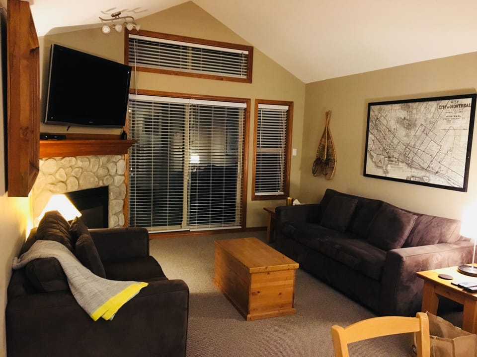 Main living area and access to main floor deck
