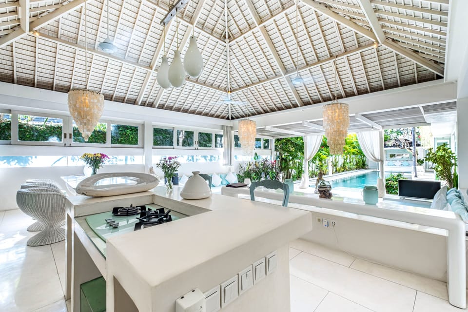 Kitchen features a stove perfect for cooking food for families and friends.