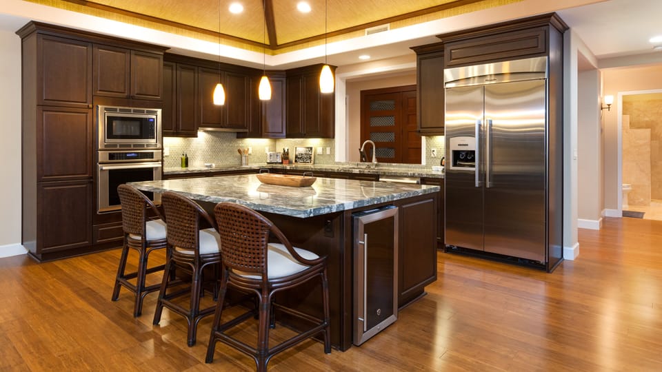 Gourmet Kitchen equipped with spices and oils