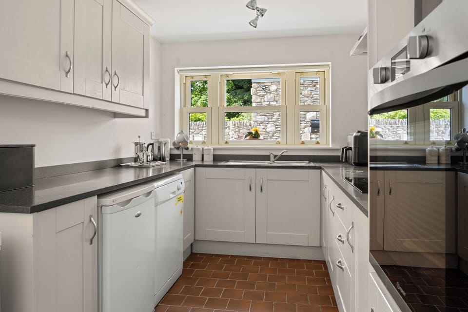 Fully equipped spacious kitchen.