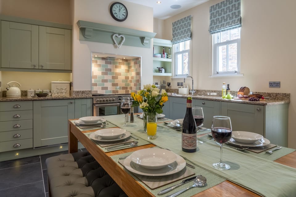 Ground floor: The fully equipped kitchen and dining room