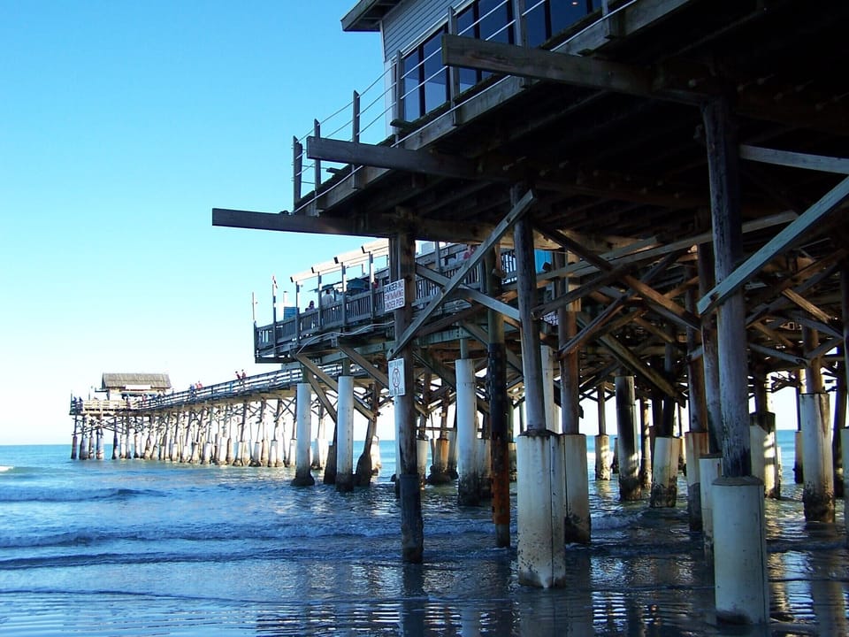view from under the pier