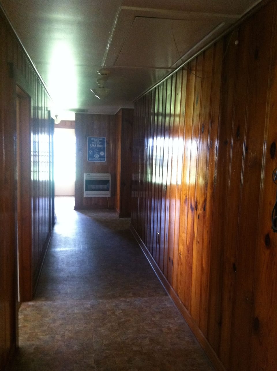 Hallway to bedrooms. Beautiful old country home.