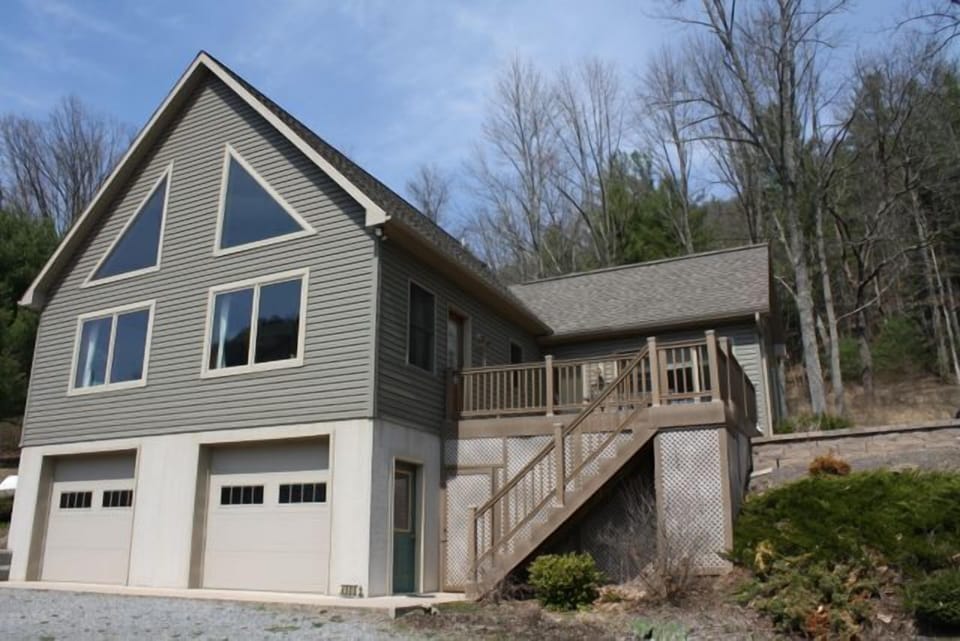 Deck and patio with fire pit