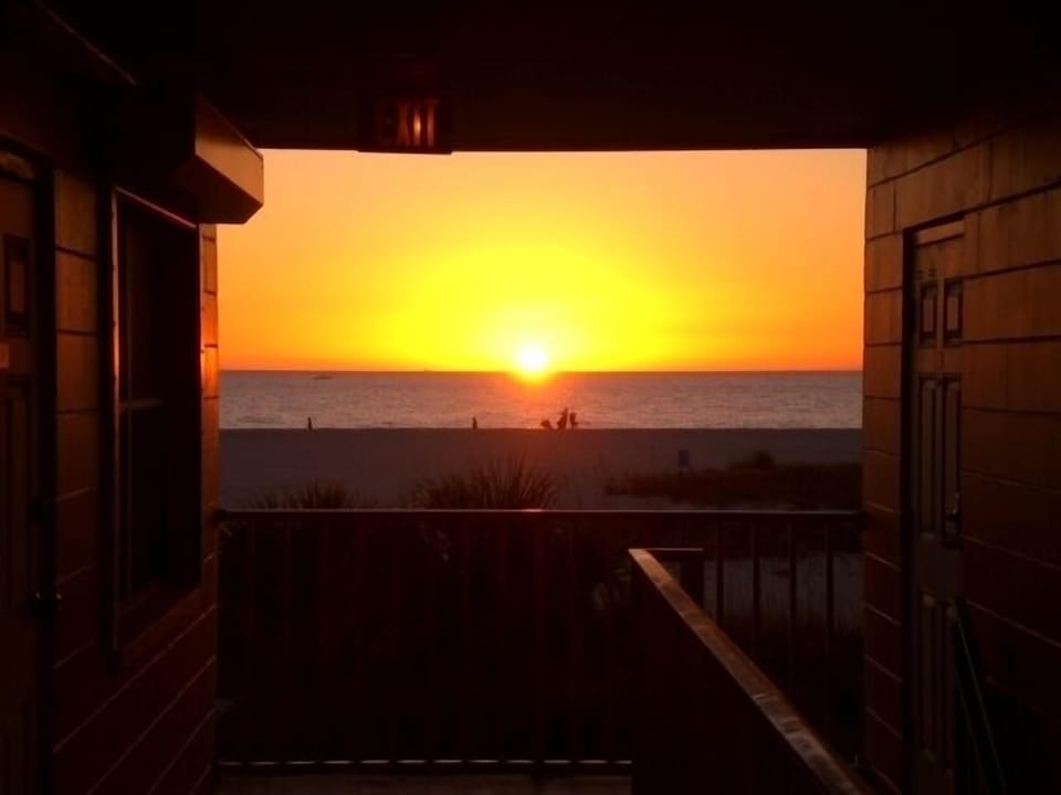 Sunsets from the common balcony.