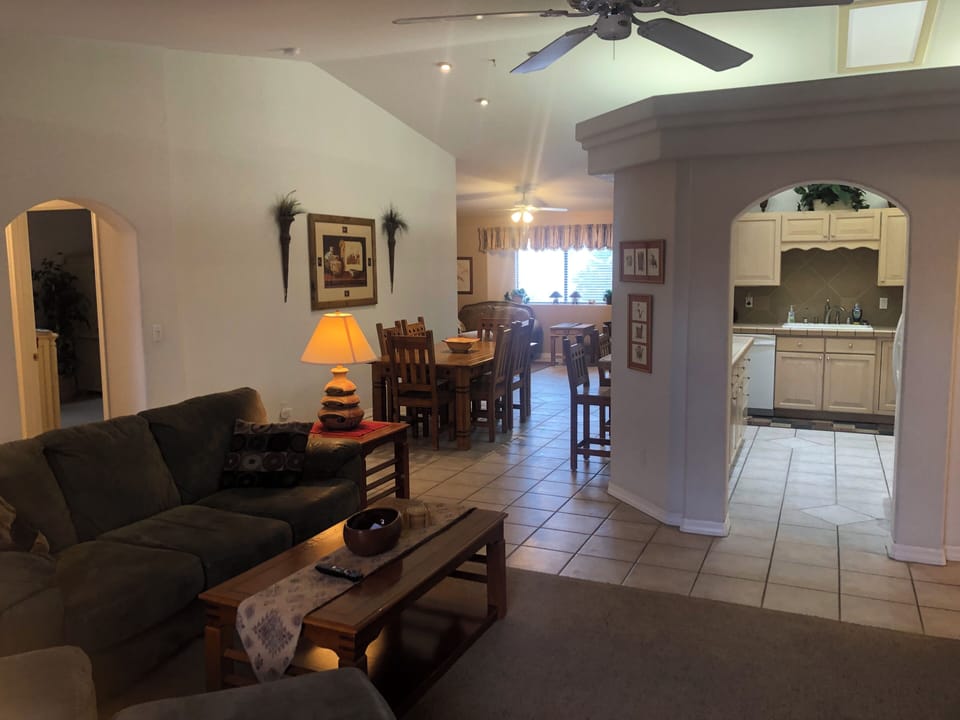 Living room and dining