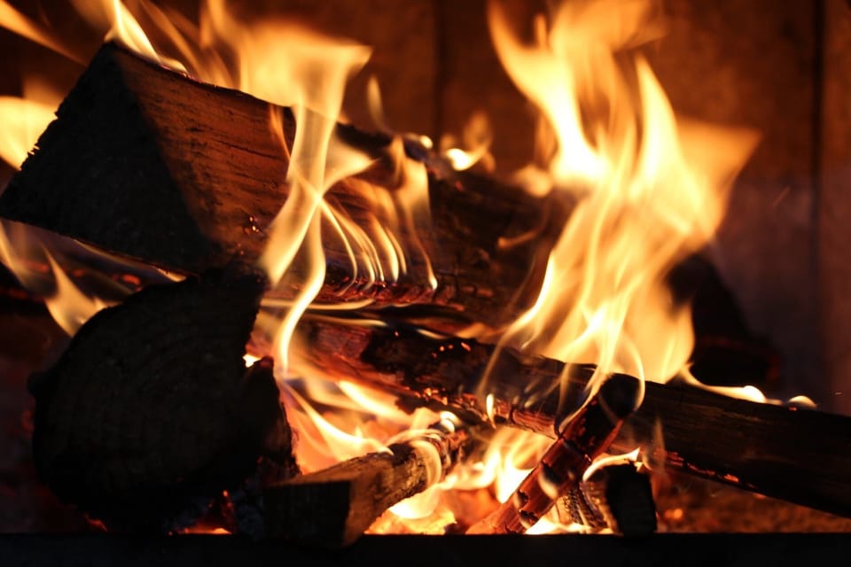 Wood fireplace