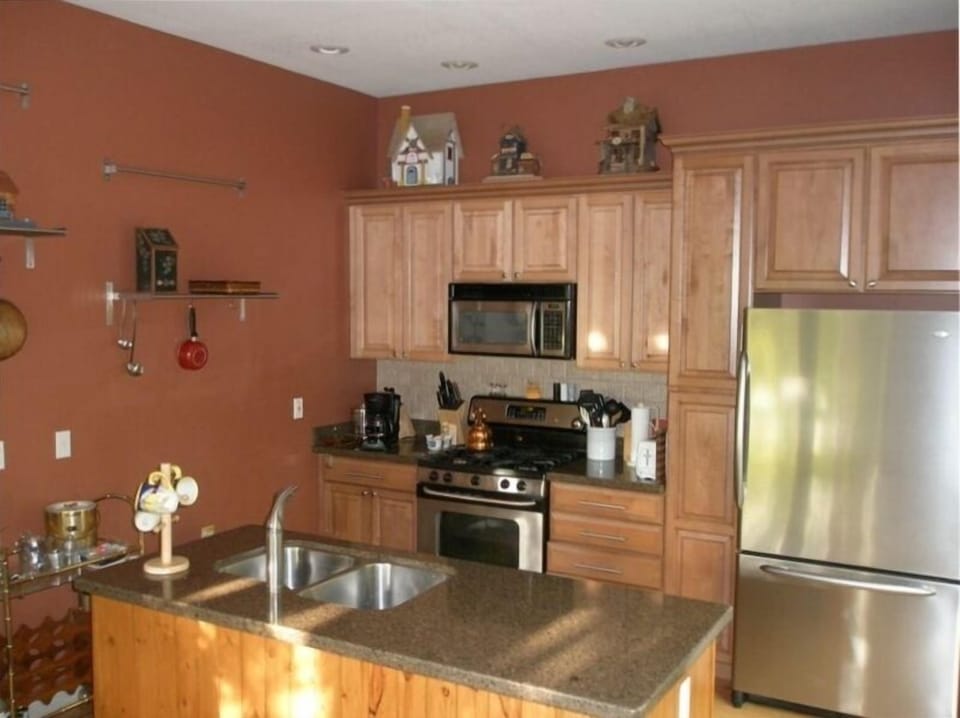 Kitchen with Island and Porch Entrance