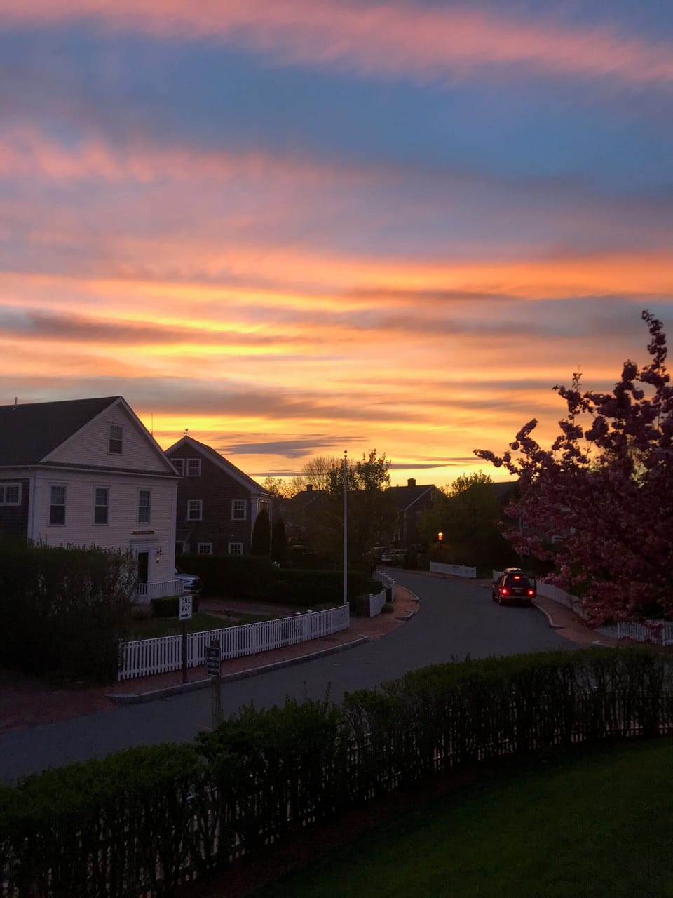Sunset view from front door/yard