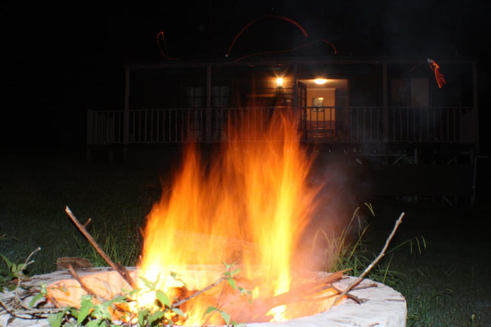 Outdoor firepit.