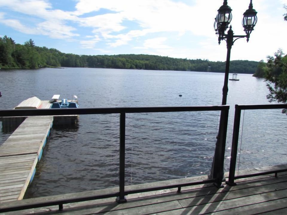 View from the upper Dock deck which provides extra seating and shade.