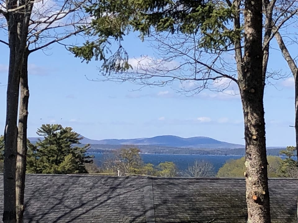 View from porch and living room