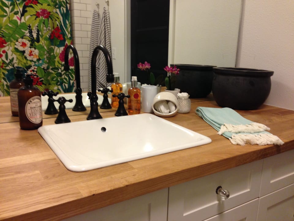 Spacious bathroom.