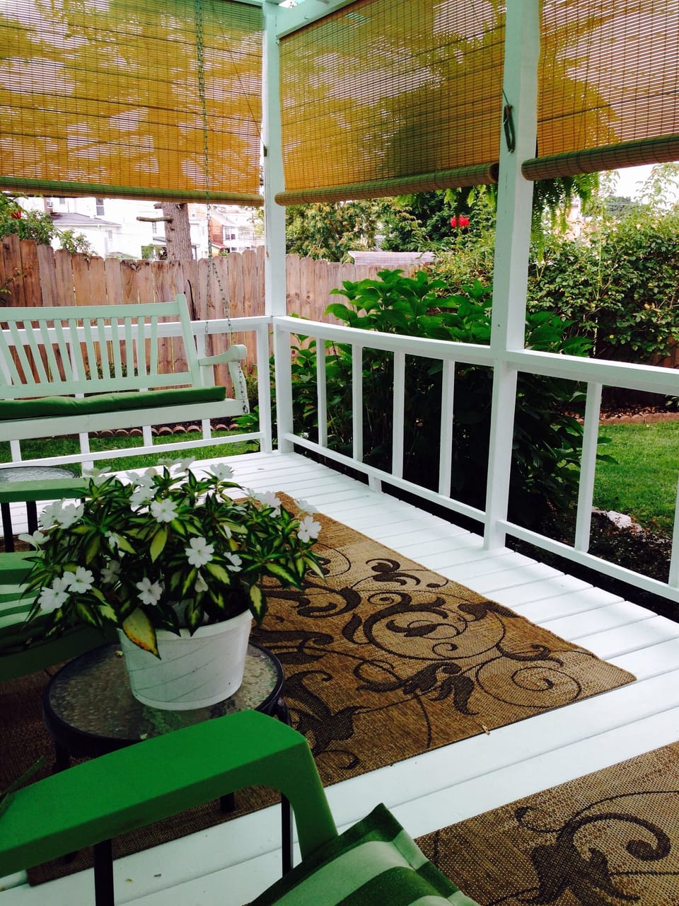 Relax on the back porch