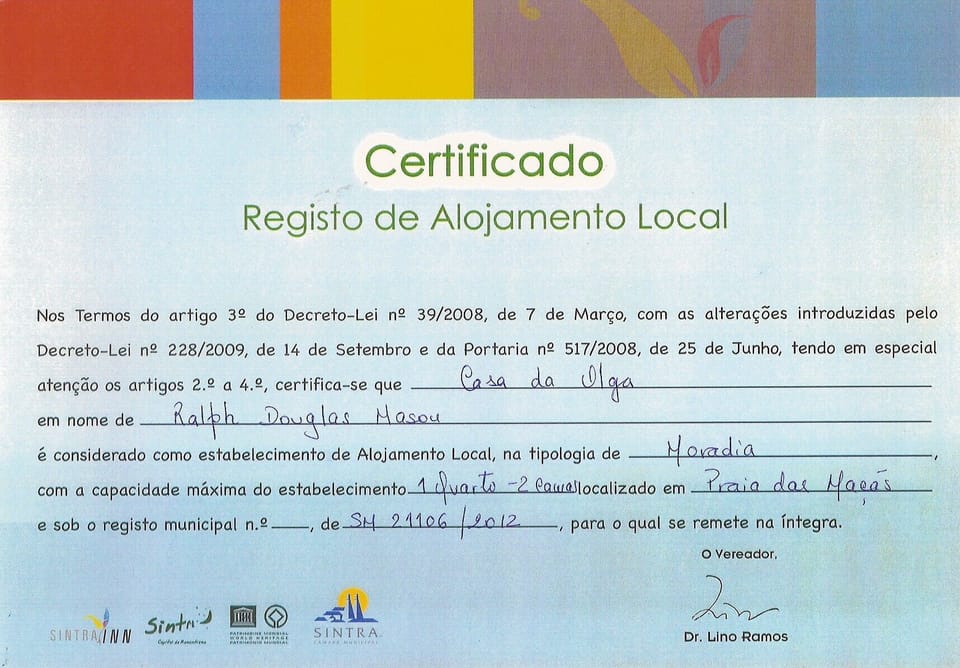 Certificate of legal conformity,safety & quality.
