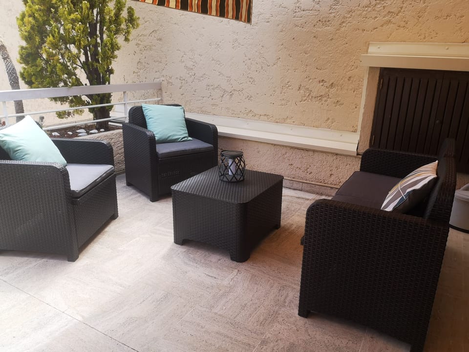 Outdoor relaxation area.