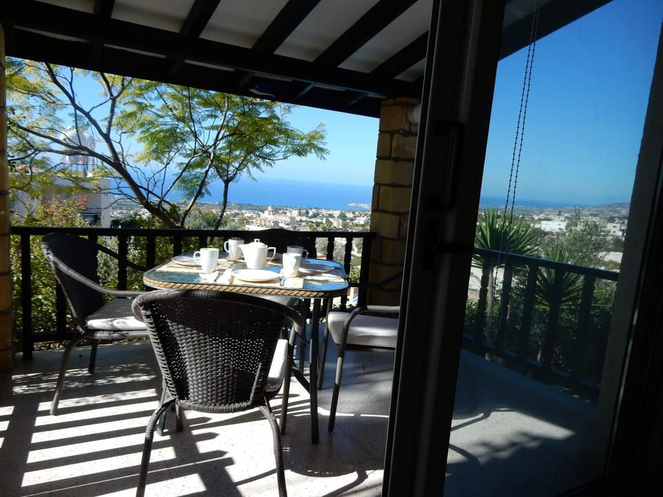 Kitchen terrace with magnificent views.