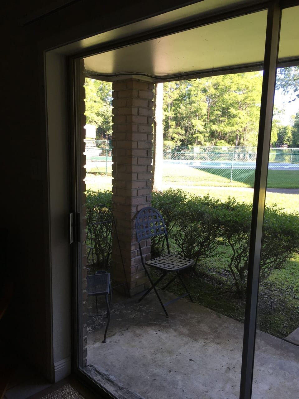 Patio and pool just outside your back door