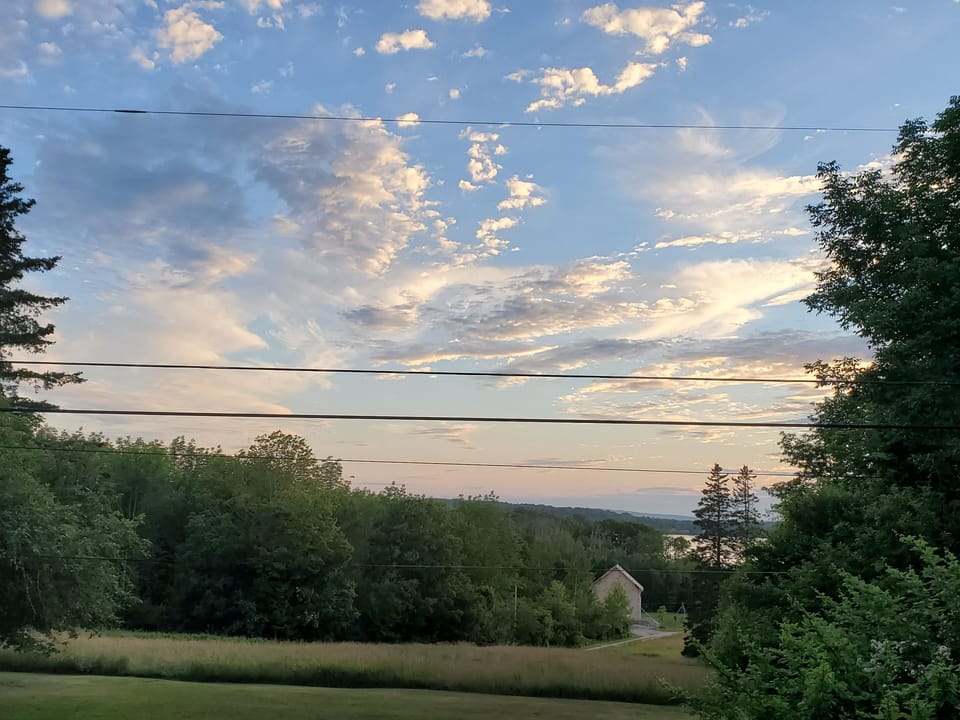 View from the front door towards the Bagaduce River.