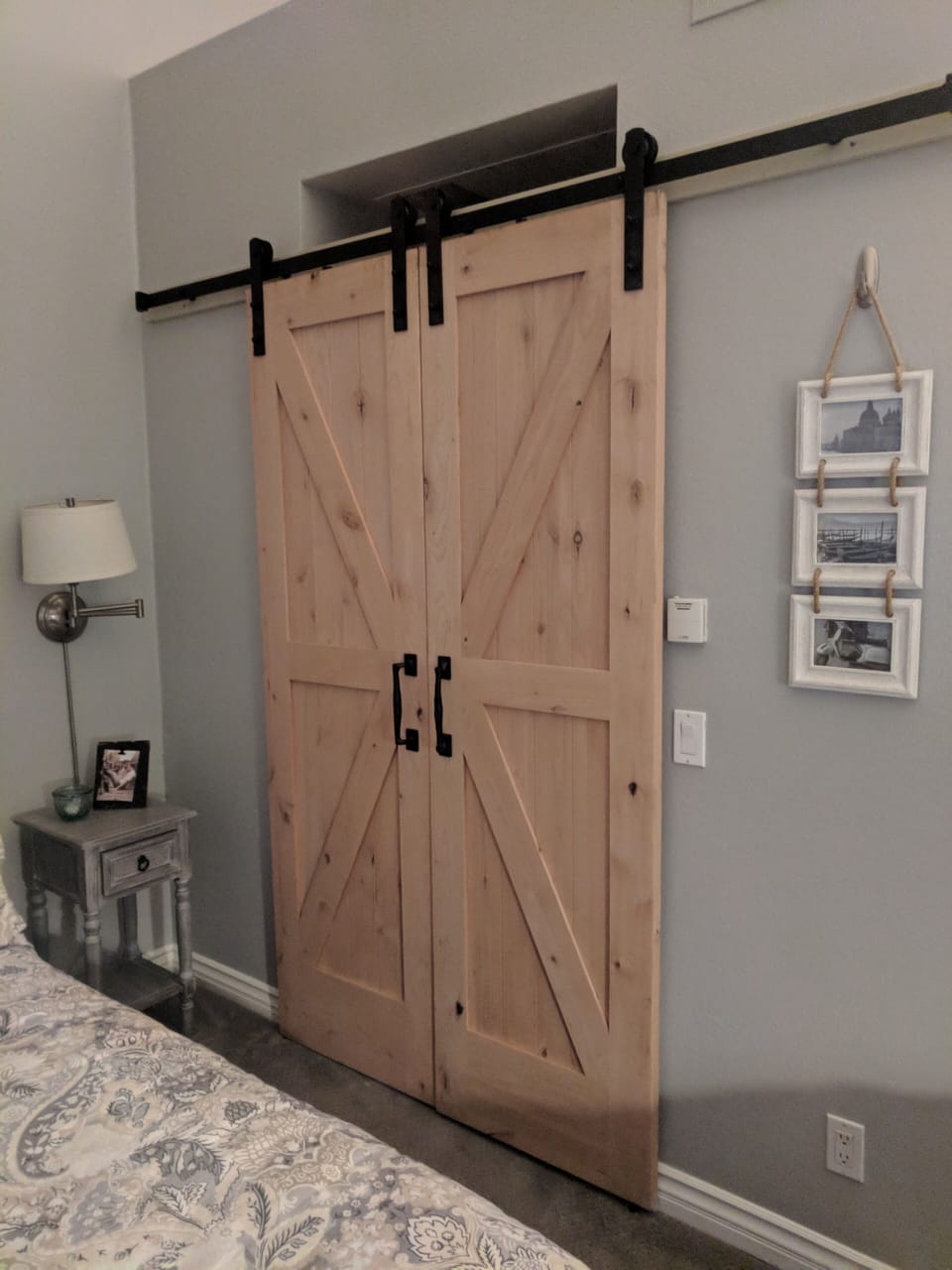 spacious closet with new LG washer/dryer lnside