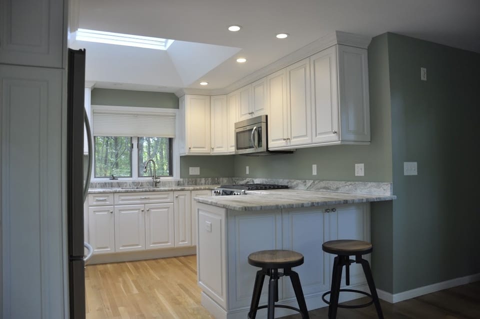 Skylight Kitchen with high ceilings