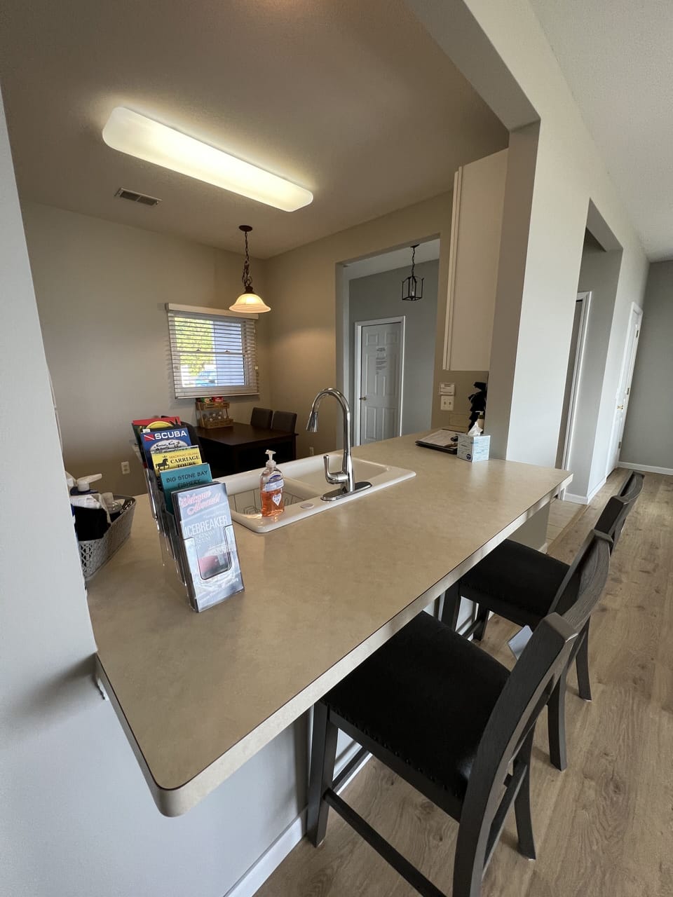 Kitchen area looking from the living room