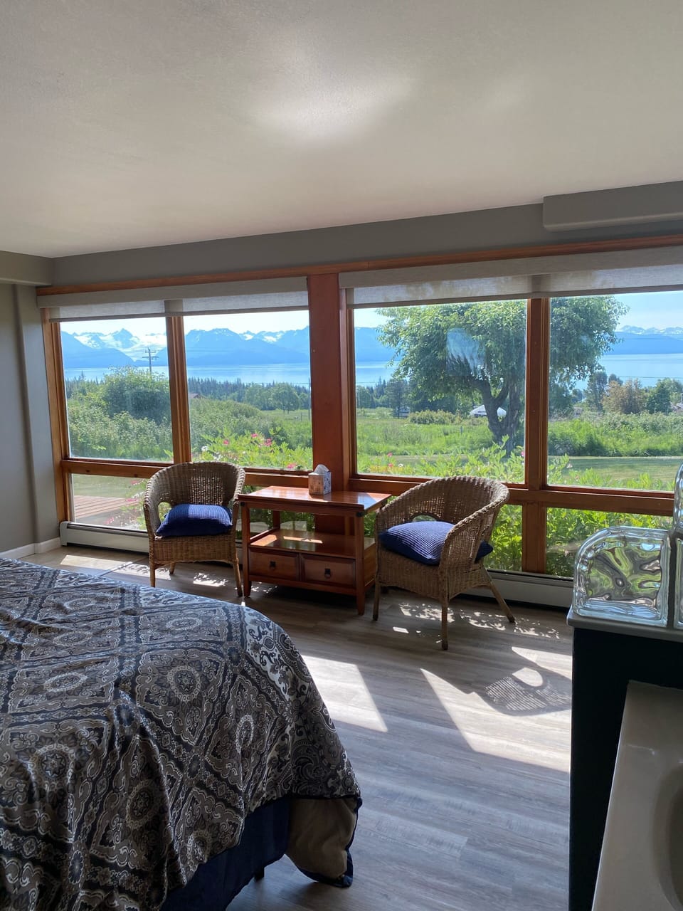 View from Master bdrm - king & twin bed