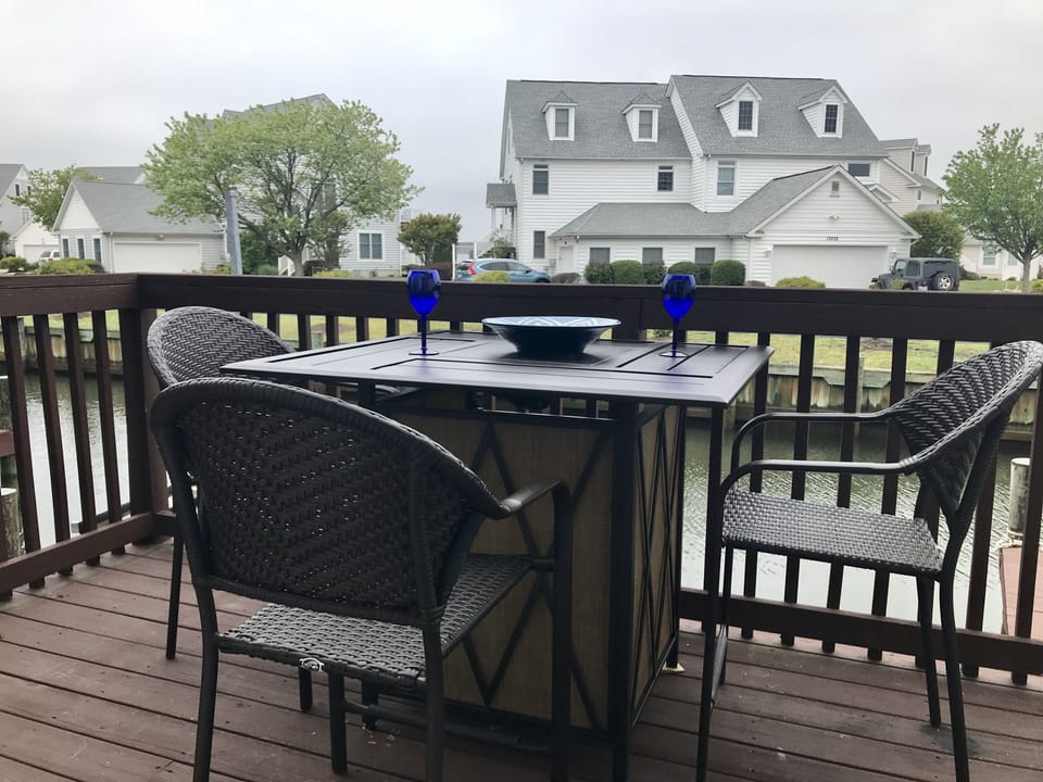 Even on a cloudy day the deck is a great place to hang out