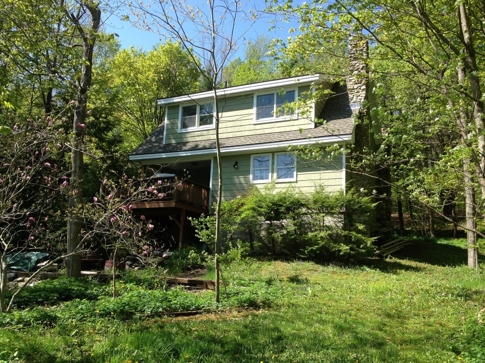 House facing lake