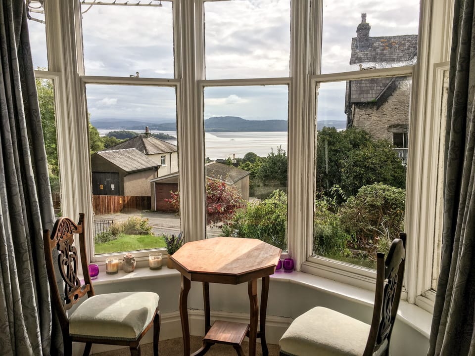 Bay window in living room 