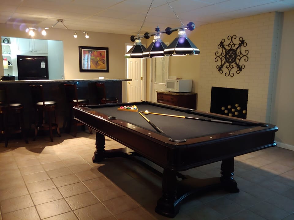 Bar area with pool table