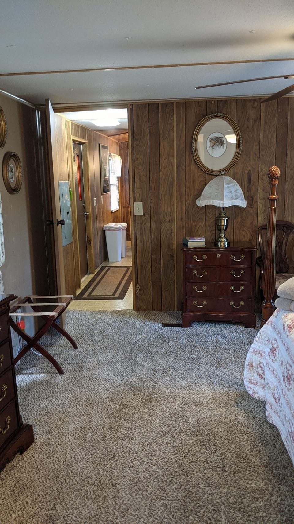 Master bedroom with en suite, queen bed and plenty of storage. 