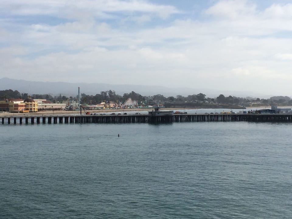 Santa Cruz Wharf with many restaurants and shops