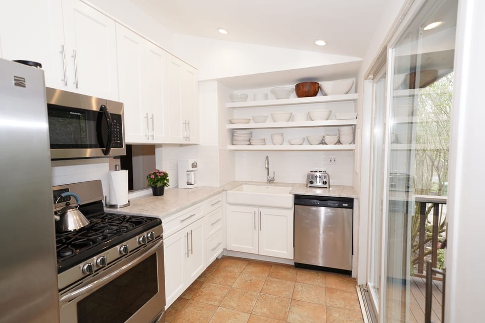 The newly renovated kitchen.