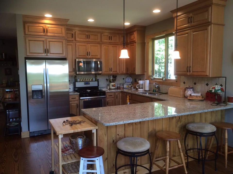 Brand new kitchen with granite countertops
