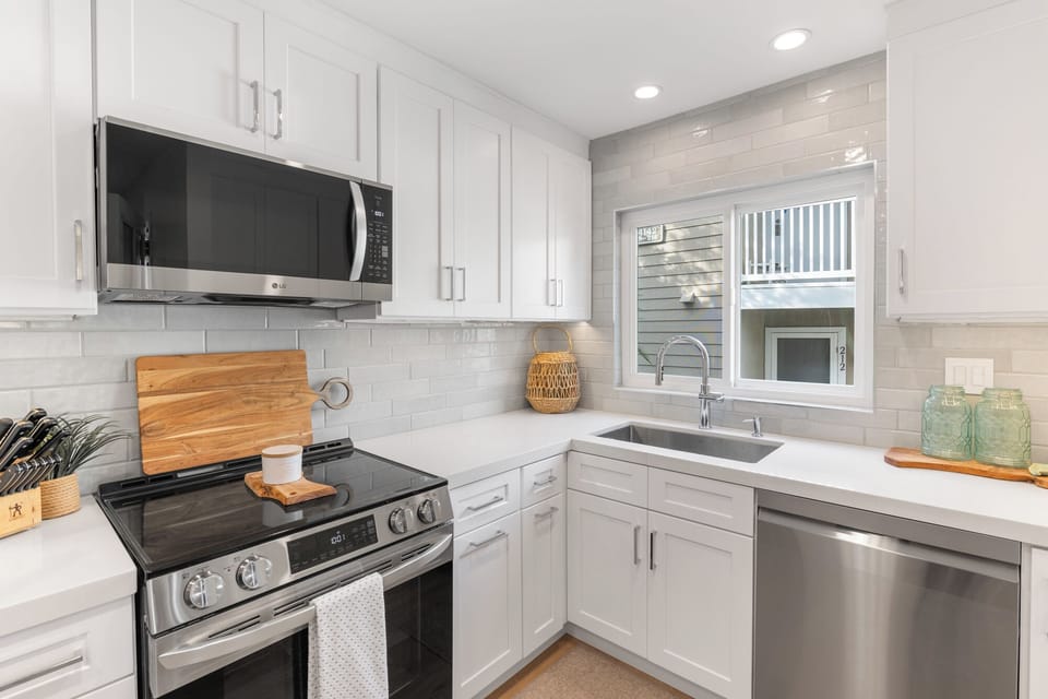 Updated kitchen with new LG appliances