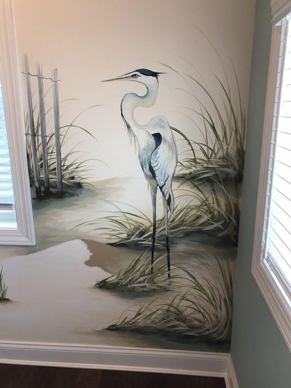 Hand Painted  Beach Mural