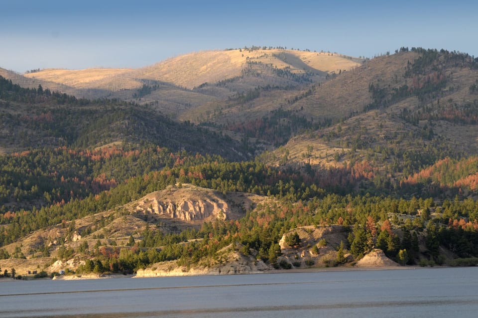 Looking across the lake