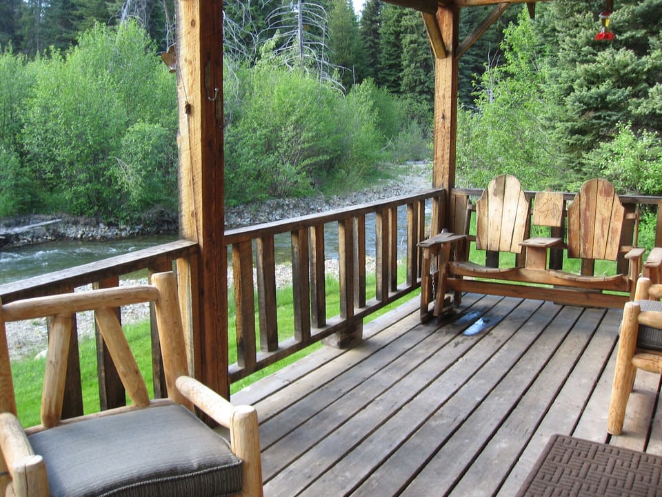 Covered deck overlooking Piper Creek