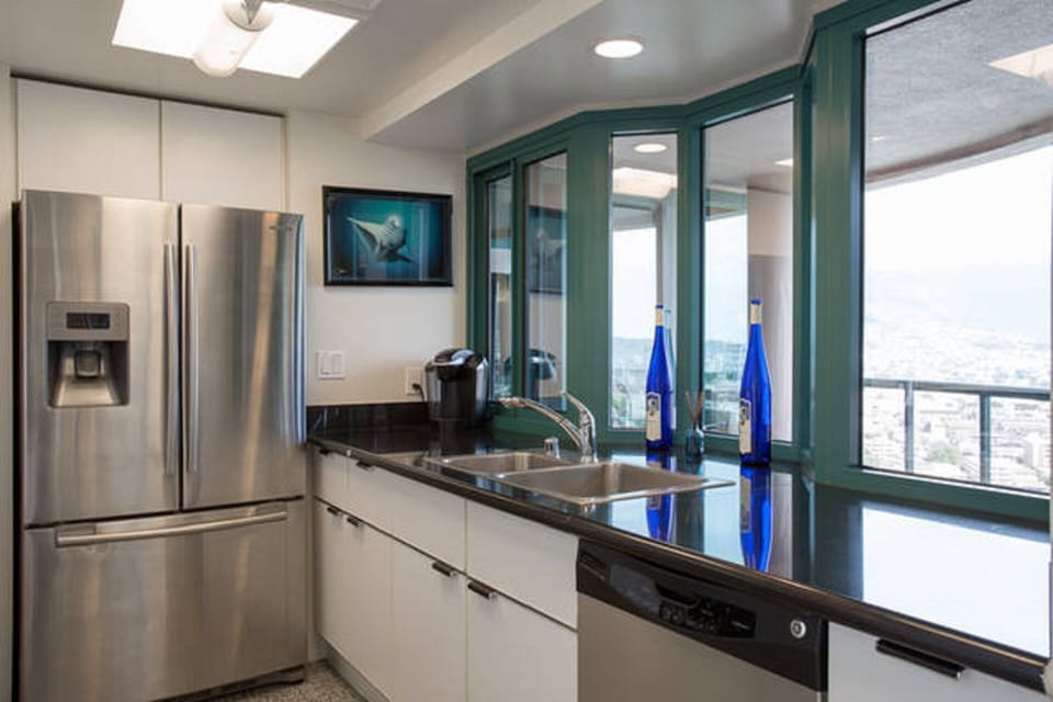 Beautiful kitchen with a gorgeous view as you prepare your favorite dishes