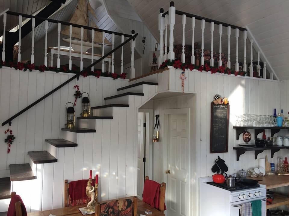 Stairs to loft area