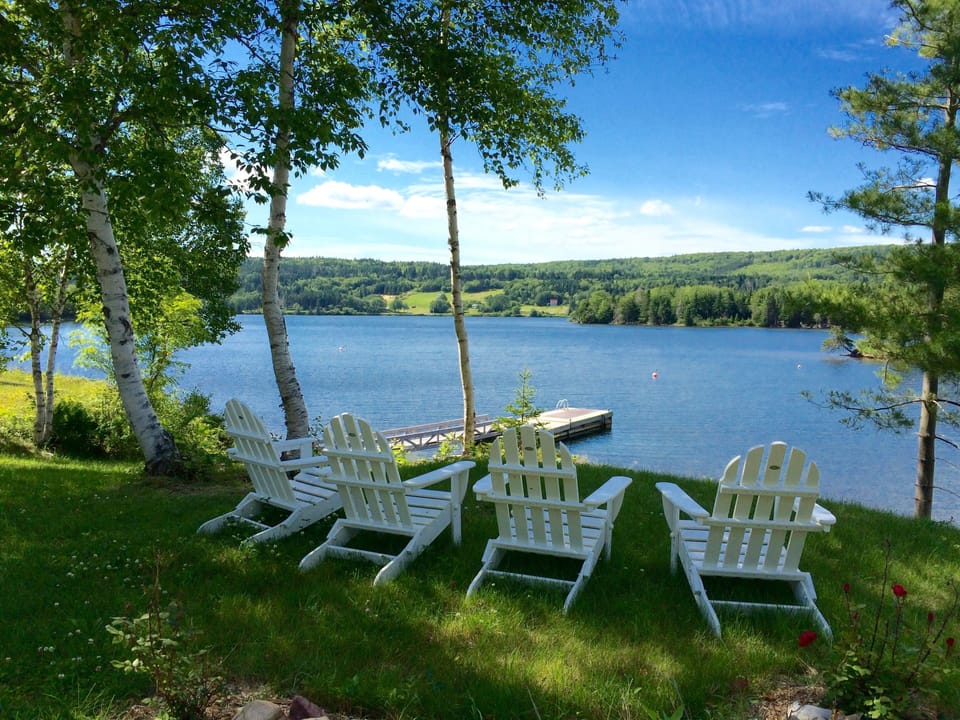 Relax and Enjoy the Wind and Water Views from Comfortable Chairs on the Hillside