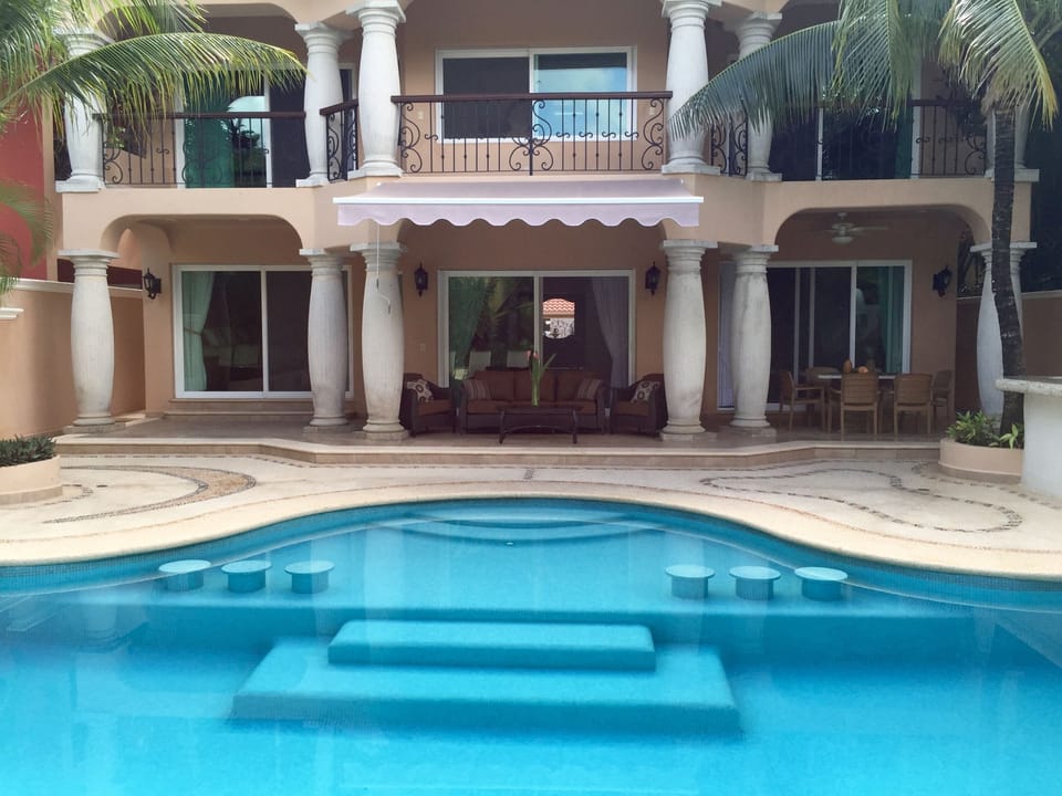Casa Sarita:  poolside, outdoor dining area, outdoor living space, balcony