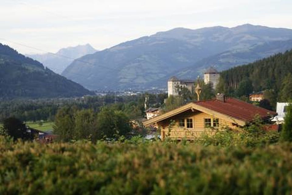 View of Kaprun castle and down the valley from  bedrooms 1 and 3.