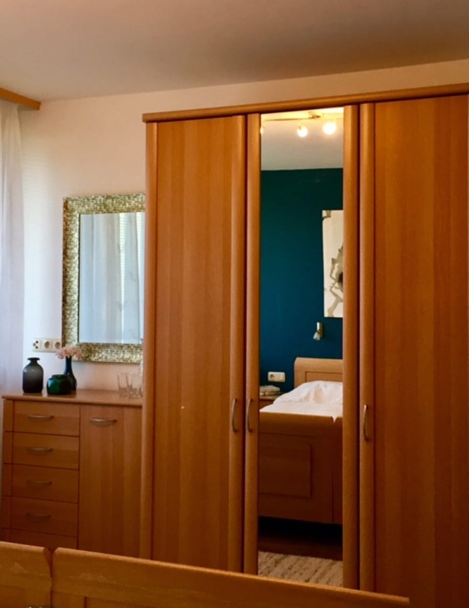 Bedroom 2.  Plenty of storage and hanging space.