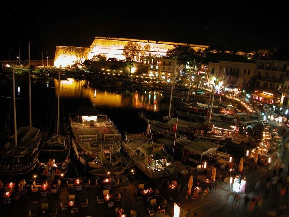 Kyrenia Harbour at night