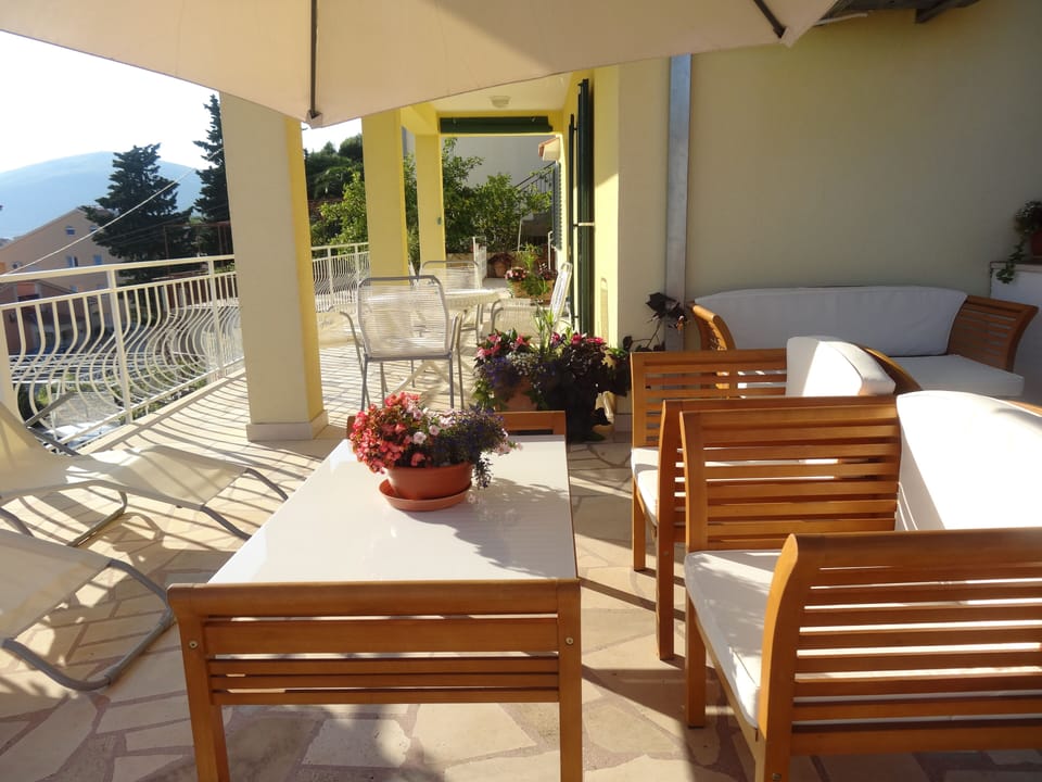 Apartment 1 private terrace.
