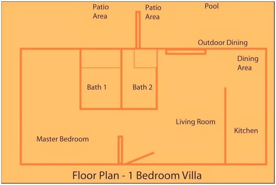 FloorPlan - 1 Bedroom Villa